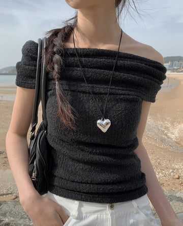 Bold Big Heart Drop Necklace